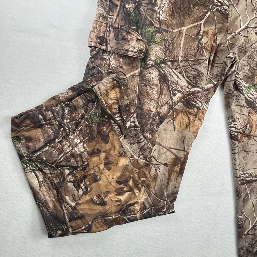 Cabelas Camo Cargo Pants Mens XL‎ Brown Realtree Camouflage Nylon Adjustable